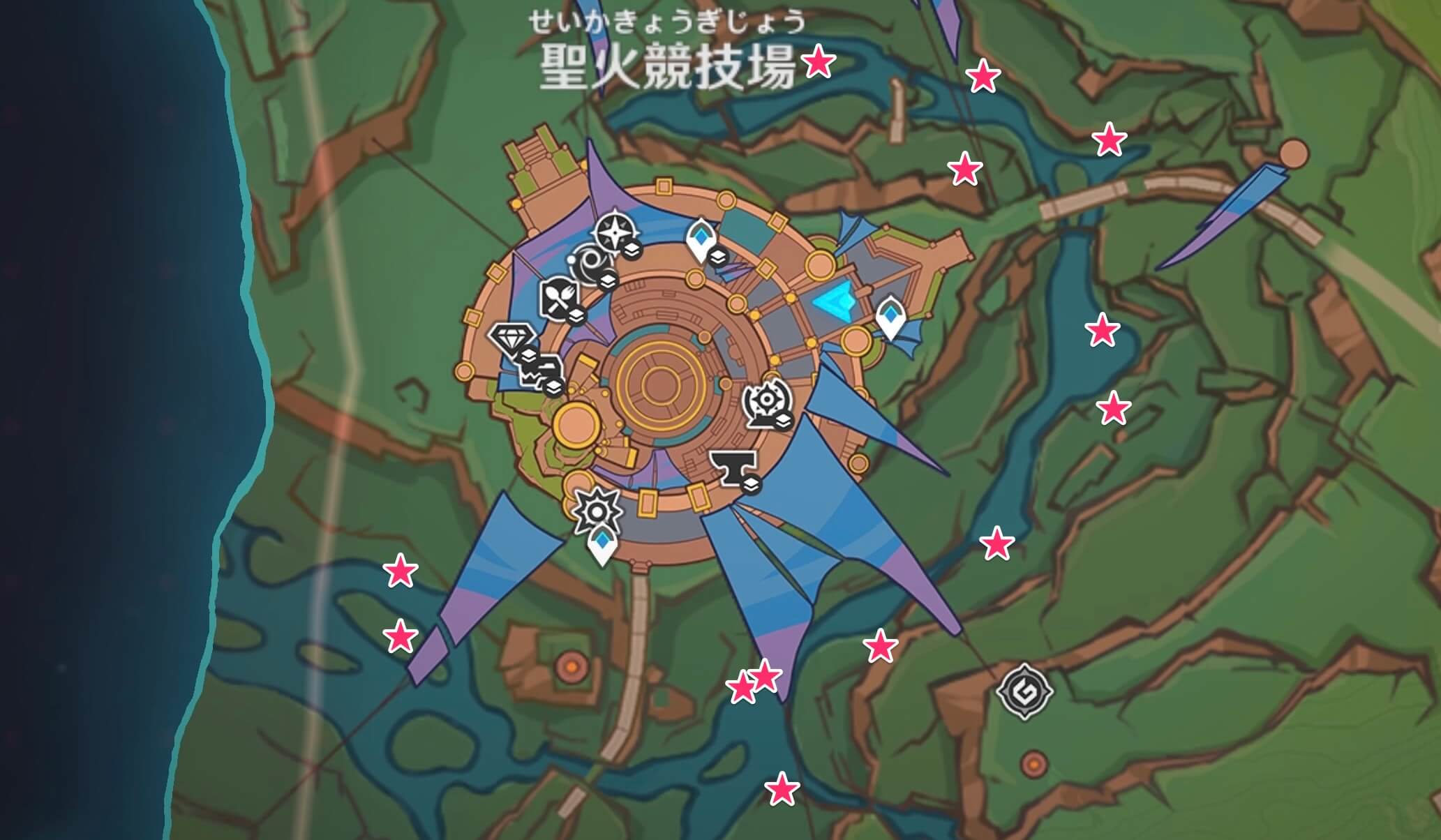 聖火競技場周りで入手可能