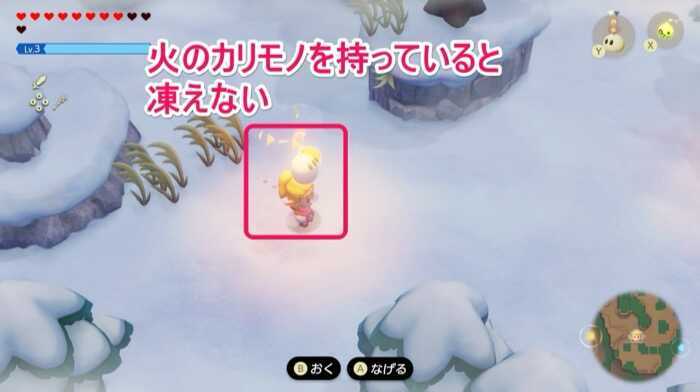 火のカリモノで凍を防ぐ