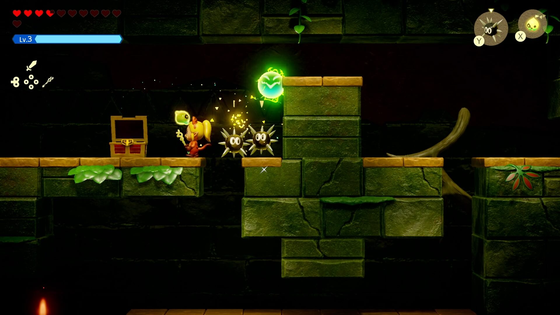 スパークを3回出す