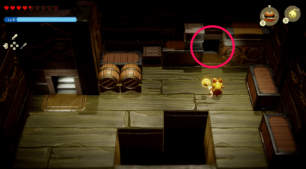 難破船の中を進む