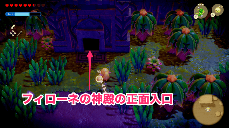 フィローネの神殿の入口