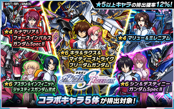 ガンダムSEEDコラボガチャ
