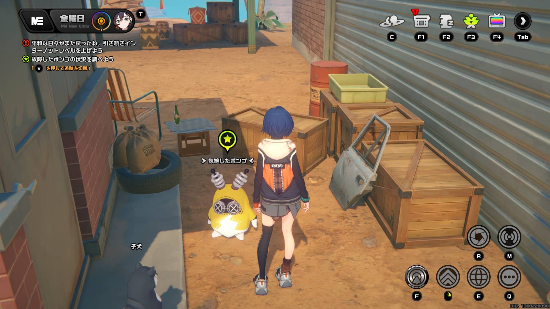 壊れたボンプを修理する