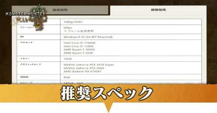 推奨スペック