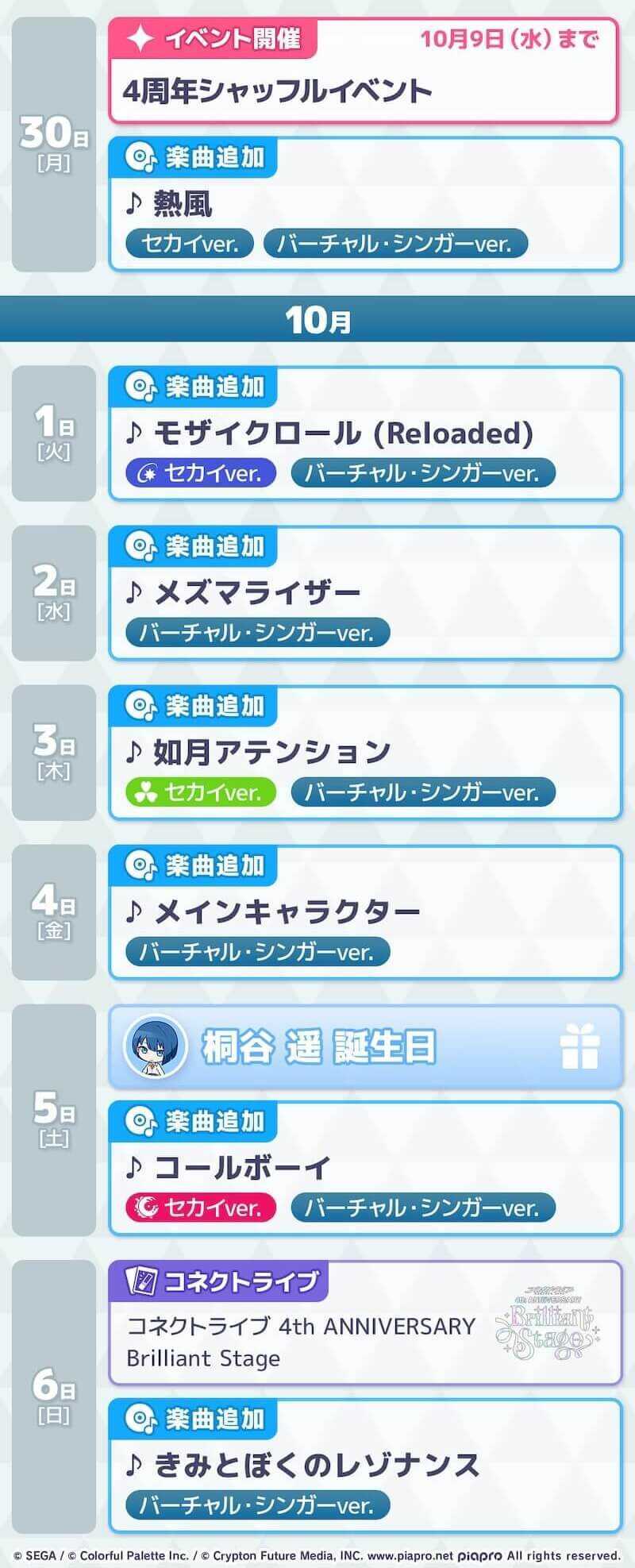 プロセカスケジュール①