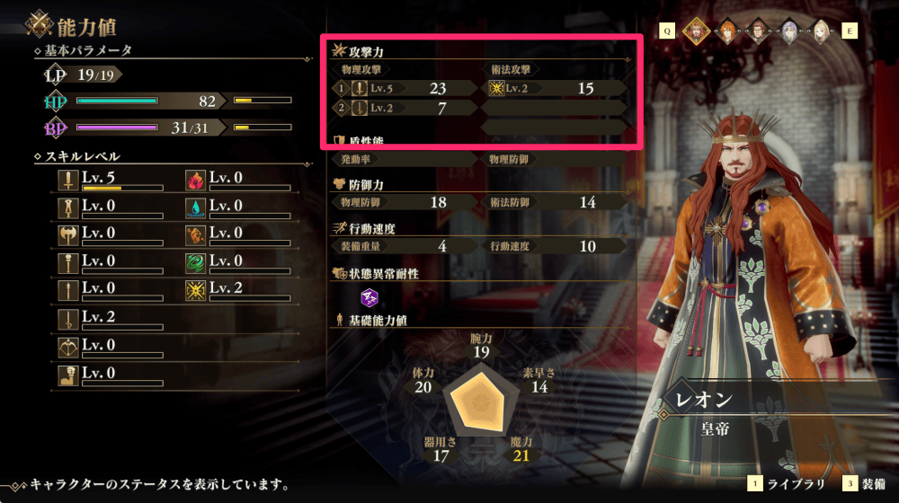 ステータスアップ