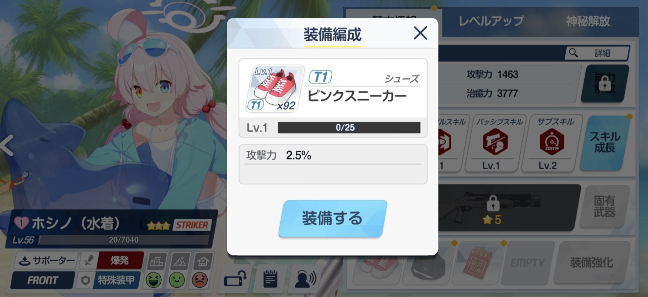 装備を装着するメリット