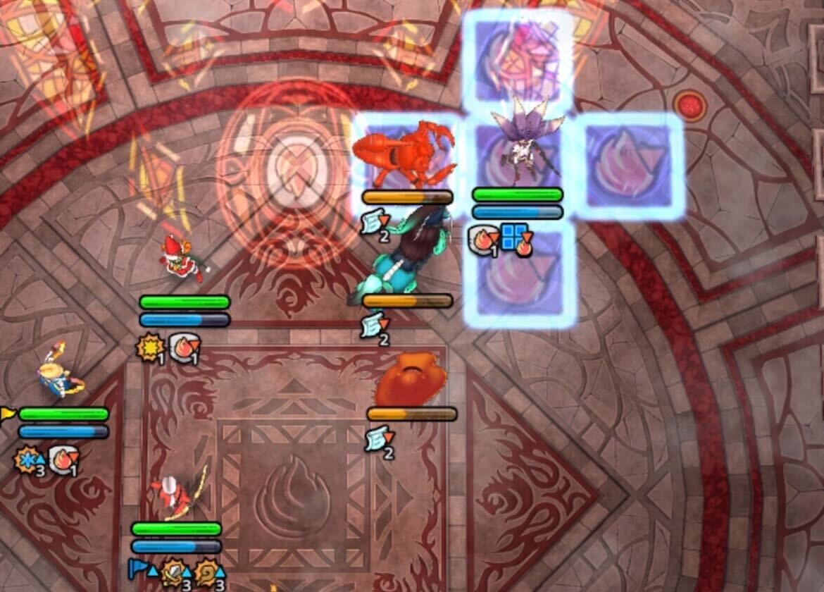 敵を並べて範囲攻撃で巻き込めるようにする