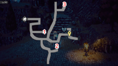 東フレイムチャーチ山道 宝箱 位置