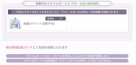 スタイルボーナスを60%にしよう