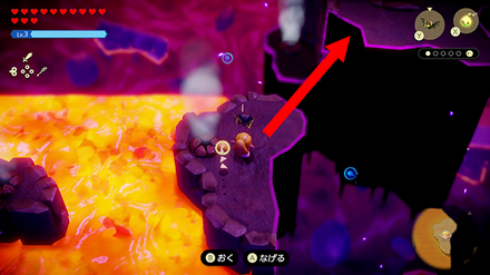 左上の梯子がある島へ