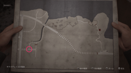 サウスヴェイル西の地図の入手場所のマップ