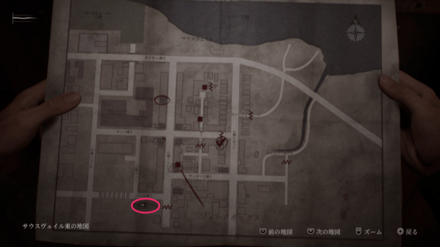 アパートの鍵の入手場所のマップ