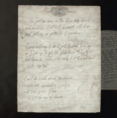 レコードショップのメモの画像