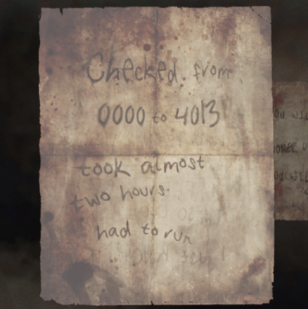 コードの書かれたメモの画像