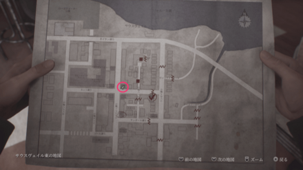 ビッグジェイズのメモの入手場所のマップ