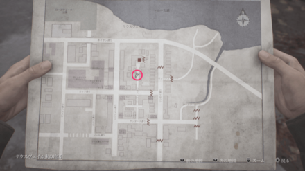 マッチの入手場所のマップ