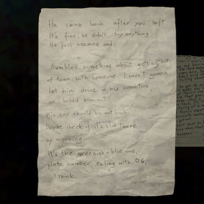 奥の部屋の手紙の画像