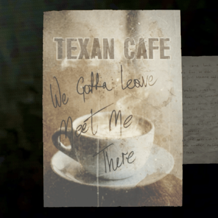 テキサンカフェの張り紙の画像