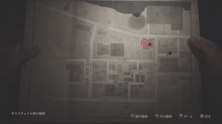 工具箱のメモの入手場所のマップ