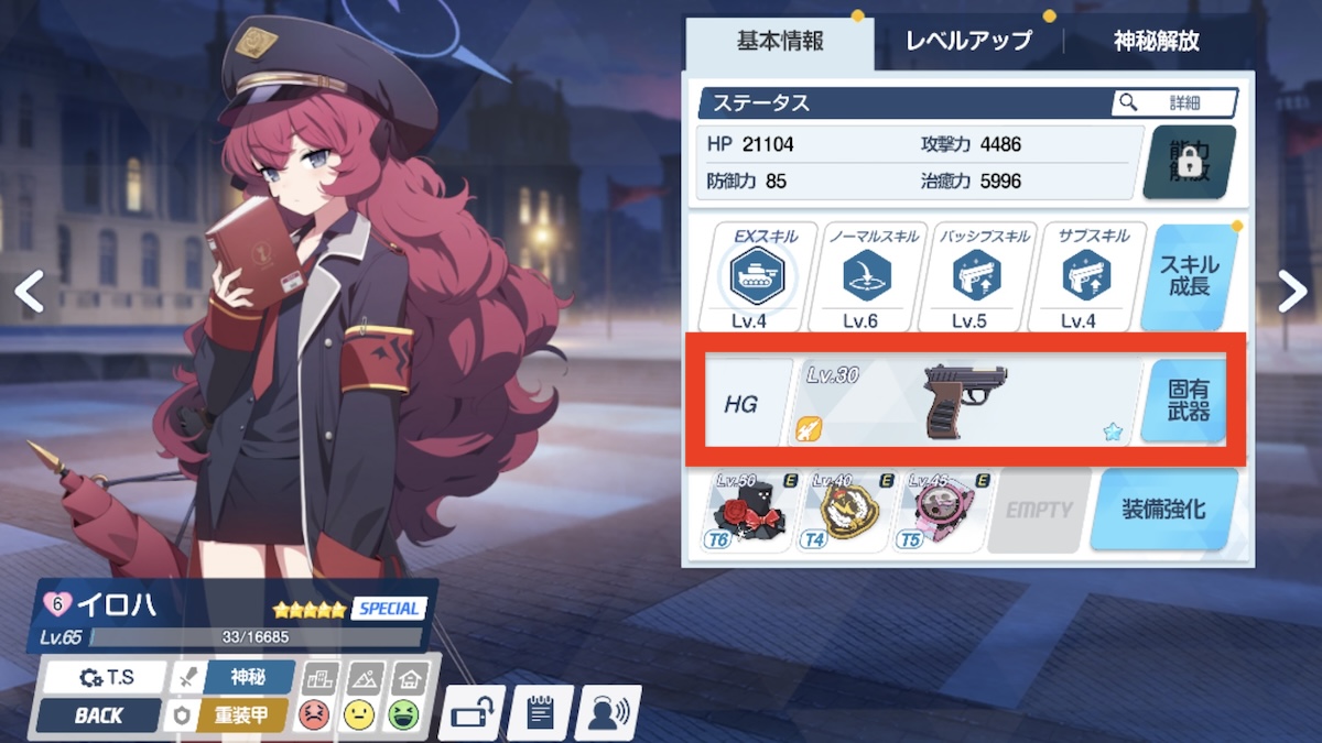 固有武器の解放