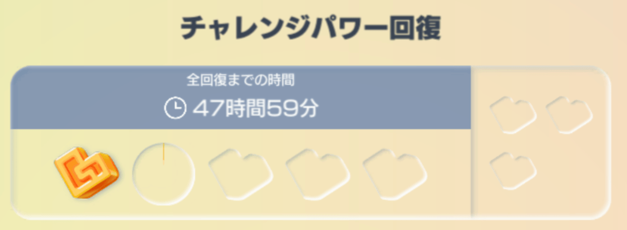 チャレンジパワー回復