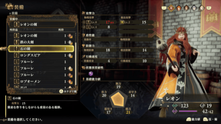 装備を装備する。