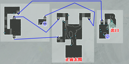 レガリス大聖堂の正面玄関からのマップ
