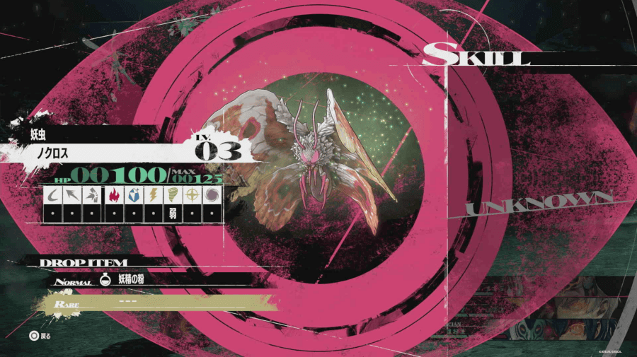 敵のステータス表示