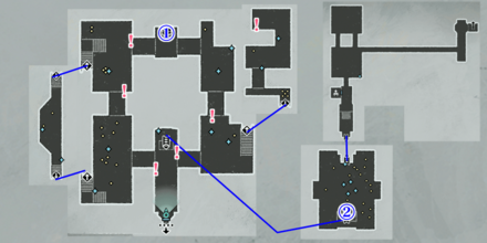 ③クリアンテ城の古びた貯水槽のマップ