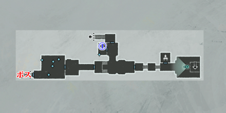 クリアンテ城の地下隠し通路の宝箱マップ