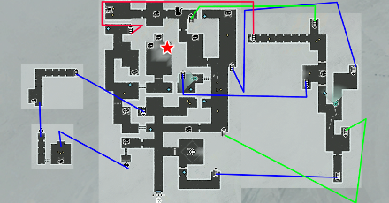 深紅牙のナイフ宝箱マップ画像