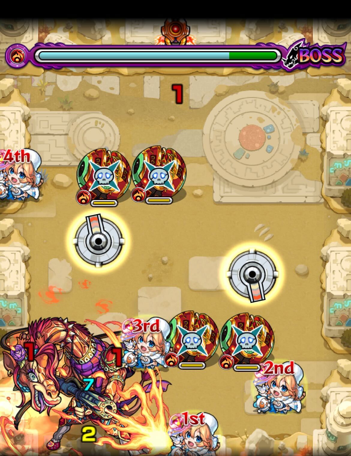 未開の砂宮6ボス1クロスドクロ処理後