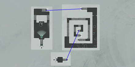 樹海降りの間の宝箱マップ
