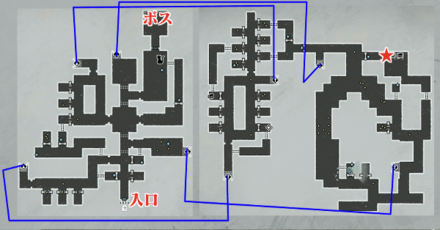 盾珊瑚の槍宝箱マップ画像