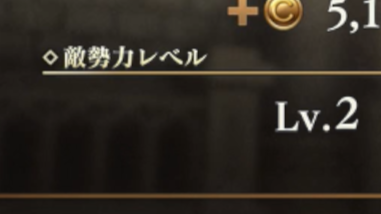 敵レベルの変化