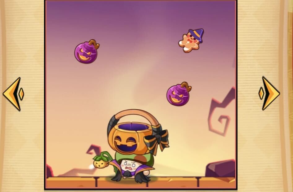 空中から落ちてくるお菓子を拾う