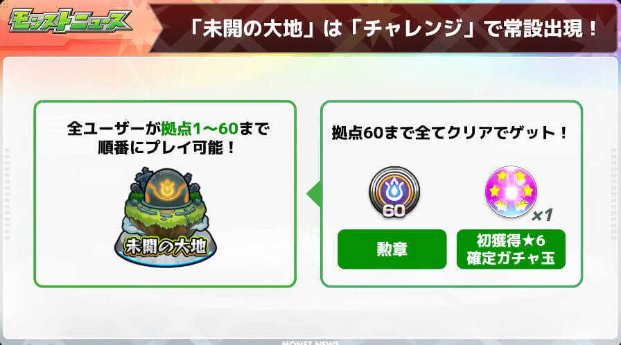 未開の大地 常設