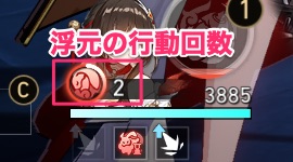 浮元の行動回数