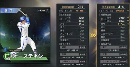 限界突破数に応じて強化