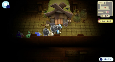 小屋の中で戦闘