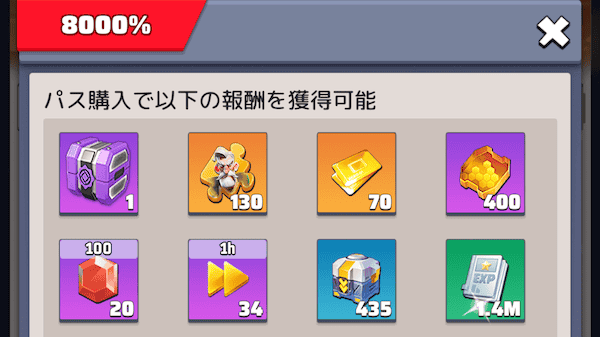 勇者パスの高級報酬