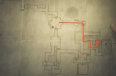 セーブポイントから台まで