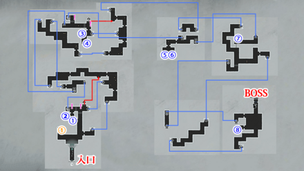 不詳の遺跡の宝箱マップ