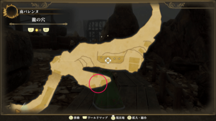 龍の穴のマップ