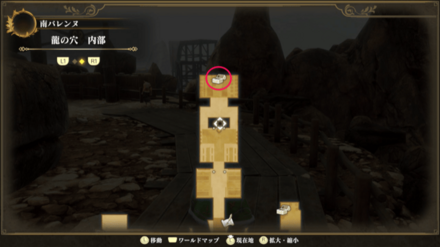 龍の穴・内部のマップ