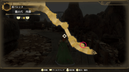 龍の穴・内部のマップ