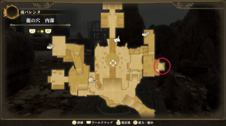 龍の穴・内部のマップ