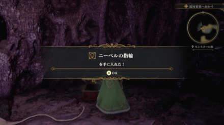 モンスターの巣の場所の見た目