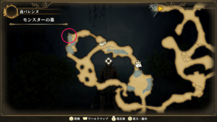 モンスターの巣のマップ